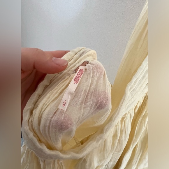 FREE PEOPLE 100 DEGREE MINI DRESS YELLOW BUTTERCUP LARGE NWT - Picture 4 of 5